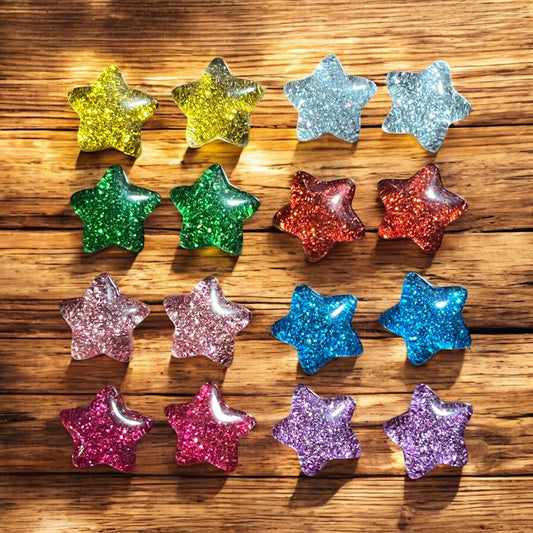 Glitter Star Topper Charms