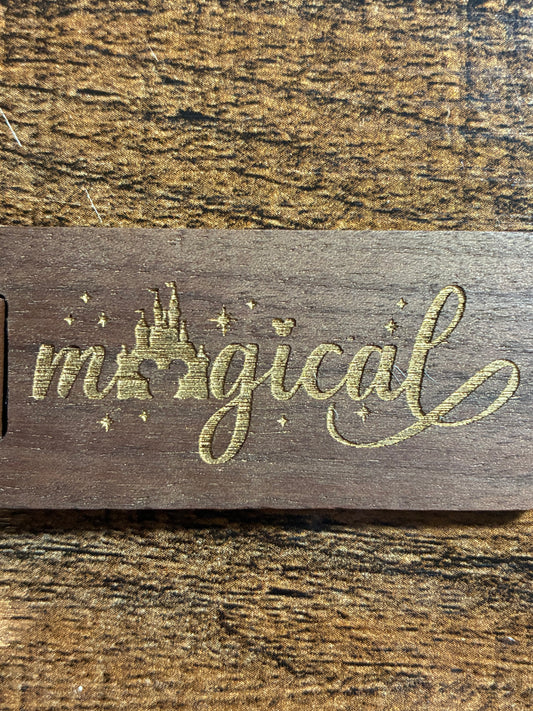 Rustic Magic Wood Keychains