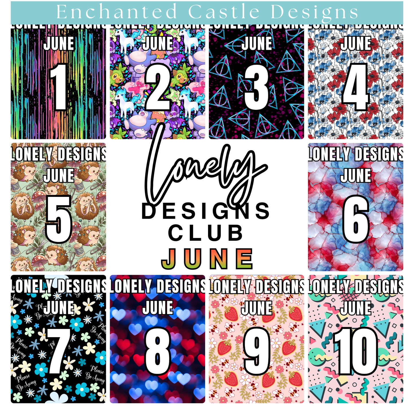 Lonely Designs Club Toppers- JUNE *DOUBLE MONTH*