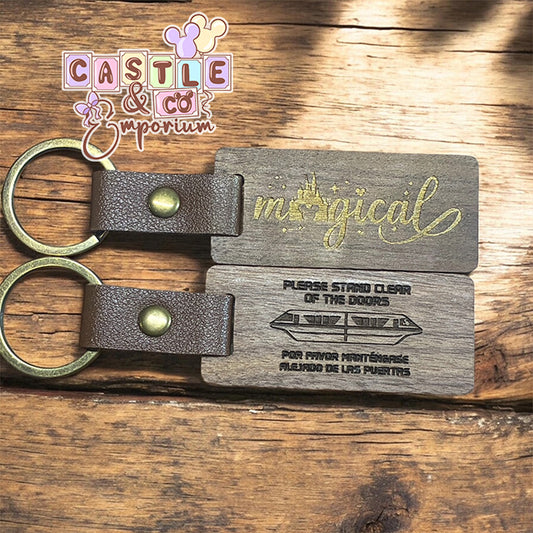 Rustic Magic Wood Keychains